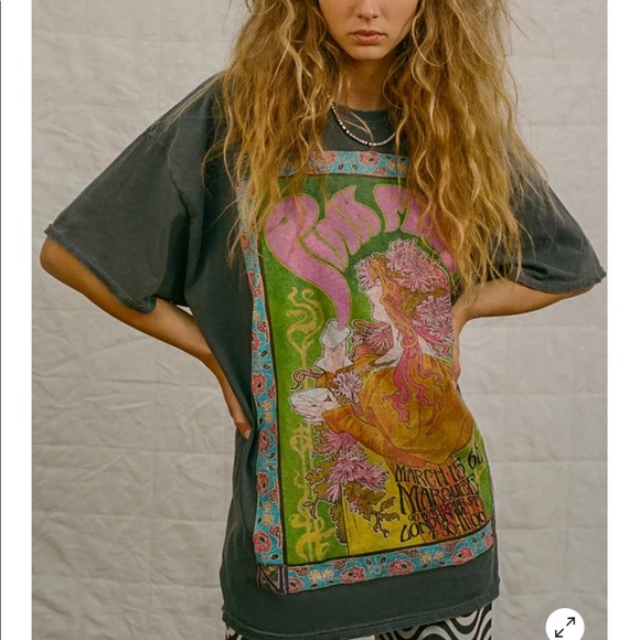 Urban outfitters pink Floyd oversized tee sz S/M - Picture 2 of 4